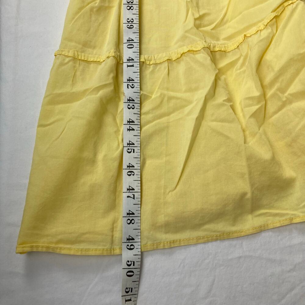 Speed Contral New York Milkmaid Dress Butter Yellow M? Lined Maxi Tiered Smocked - Picture 14 of 15